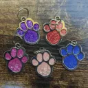 Placa para Mascotas Huella Glitter
