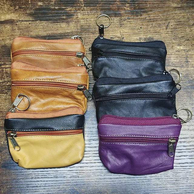 Monedero Cuero Natural Compacto