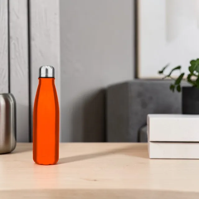 [MILANO-NARANJO] Botella Aluminio Deportiva Milano, 600ml (Naranjo)